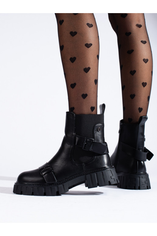 Moteriški batai su platforma juodos spalvos Moteriški batai su platforma juodos spalvos