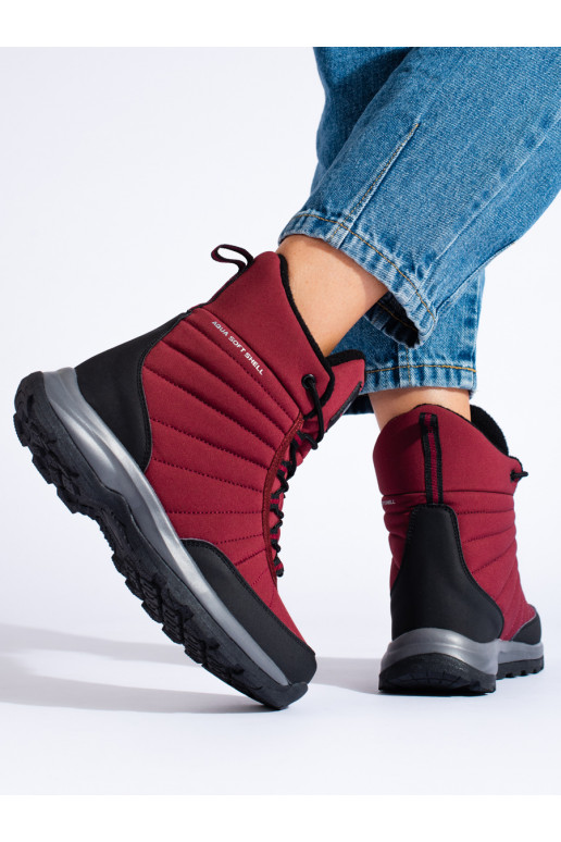 Moteriški sniego batai DK Waterproof bordinės spalvos Moteriški sniego batai DK Waterproof bordinės spalvos