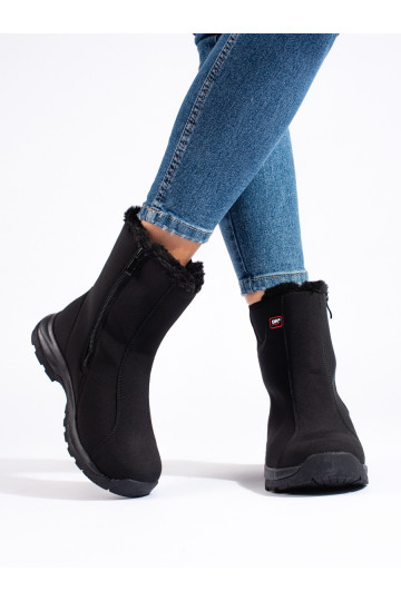 Moteriški sniego batai DK su pašiltinimu  Softshell juodos spalvos 2