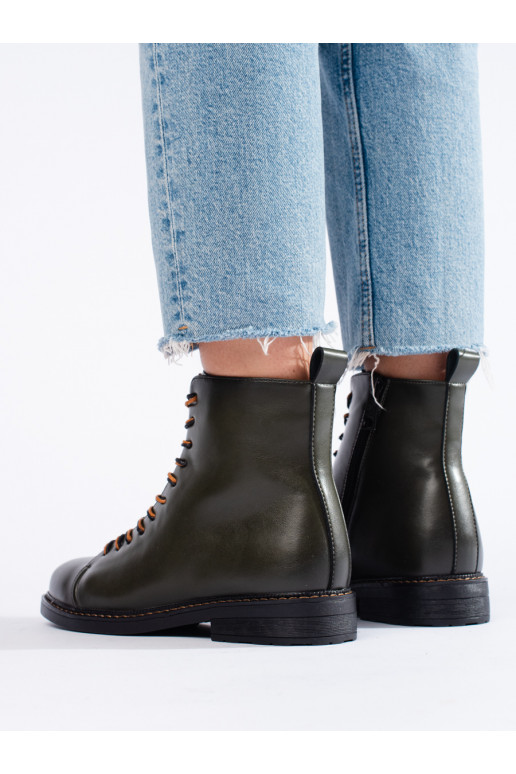 su dirželiais tamsios žalios spalvos moteriški aulinukai Vinceza