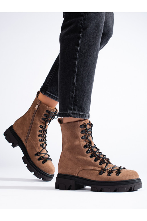 iš zomšos  auliniai batai rudos spalvos Vinceza