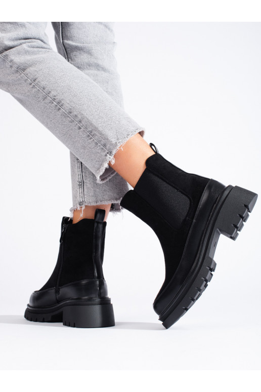 Juodos spalvos iš zomšos batai  Vinceza Juodos spalvos iš zomšos batai  Vinceza