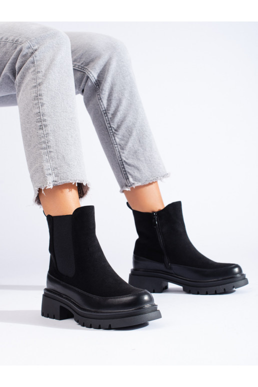 Juodos spalvos iš zomšos batai  Vinceza Juodos spalvos iš zomšos batai  Vinceza