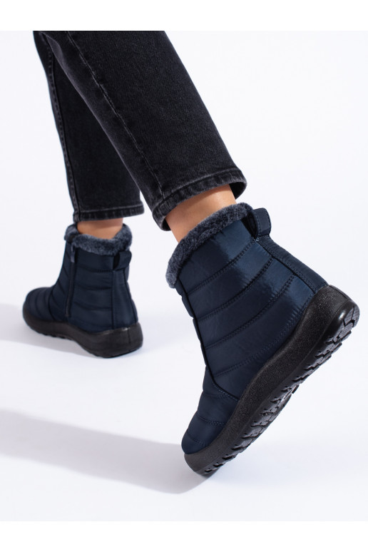 tamsiai mėlynos spalvos Moteriški sniego batai  Potocki