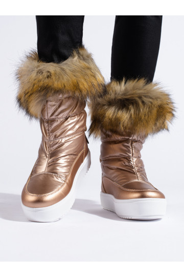 rožinės spalvos  sniego batai su kailiuku