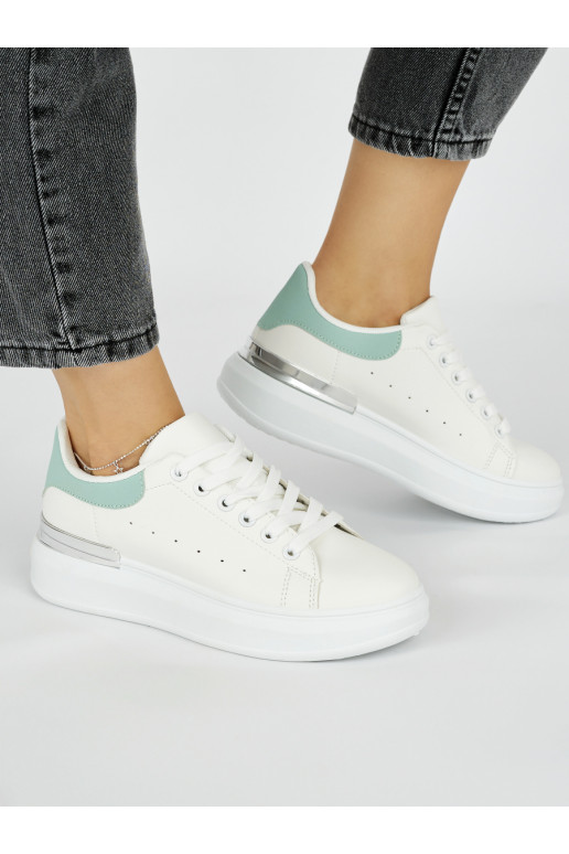 Baltos spalvos klasikinio modelio moteriški sportbačiai z m elementem