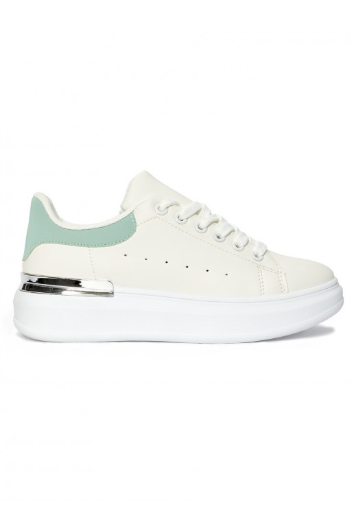 Baltos spalvos klasikinio modelio moteriški sportbačiai z m elementem