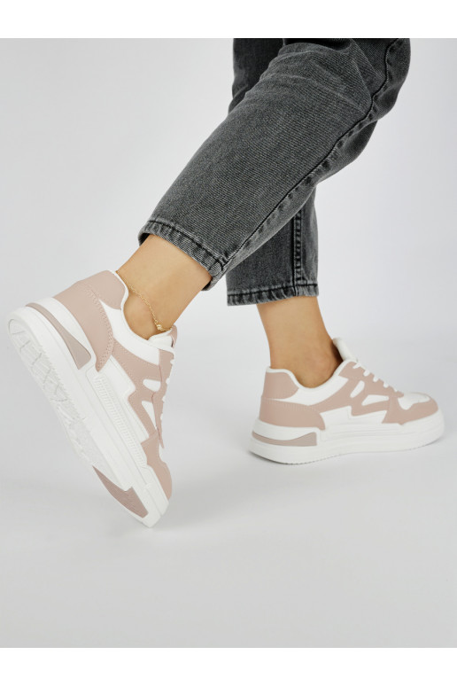 rožinės spalvos  modelio batai su platforma