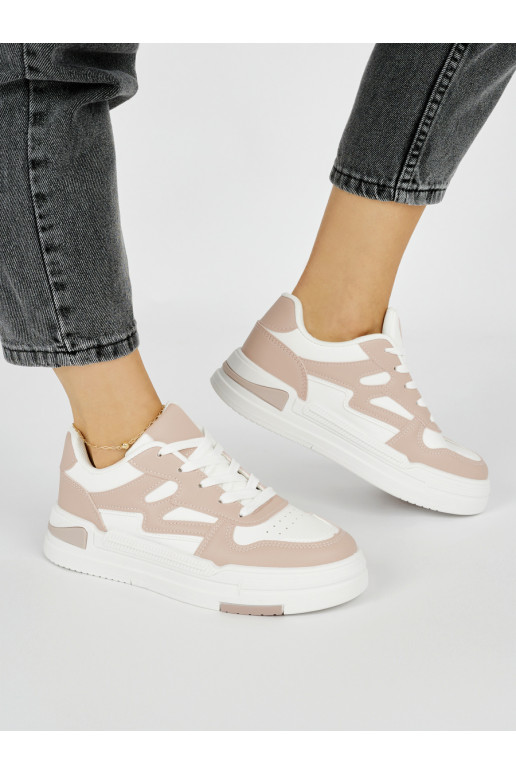 rožinės spalvos  modelio batai su platforma