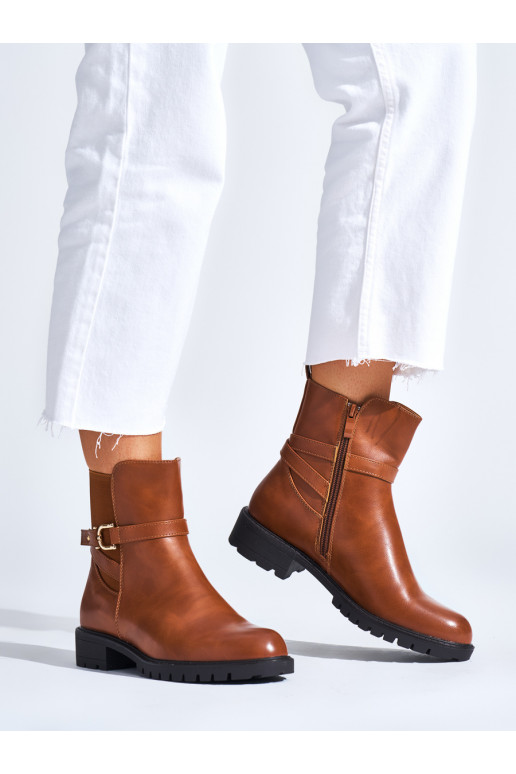 rudos spalvos moteriški batai 