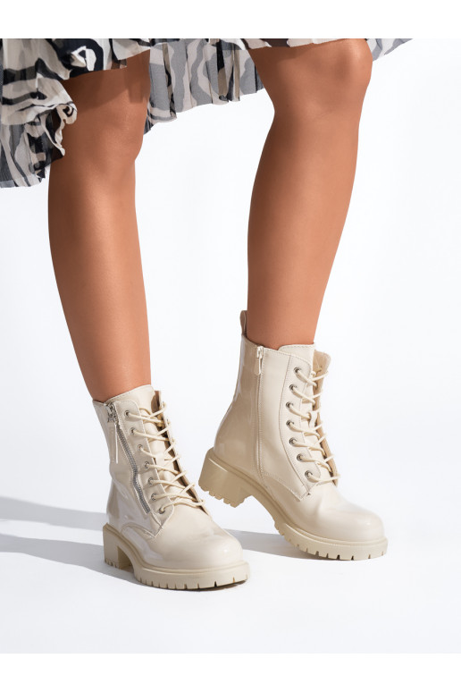 smėlio spalvos Lakuoti batai  su platforma smėlio spalvos Lakuoti batai  su platforma