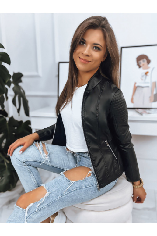 Moteriška eko odinė striukė juoda JAMIE