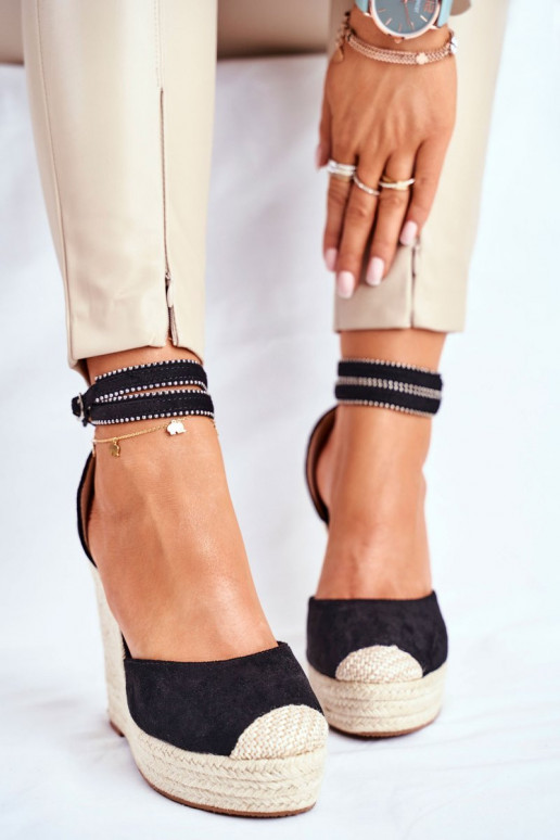 Sandalai espadrilės DEBEVE BLACK