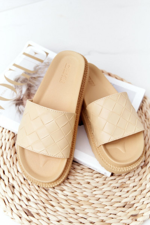 Šlepetės Big Star geltonos spalvos