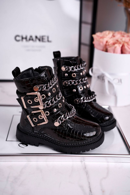 Juodos spalvos Moteriški batai