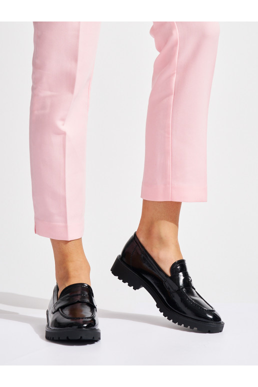 su lako efektu mokasinai juodos spalvos su lako efektu mokasinai juodos spalvos