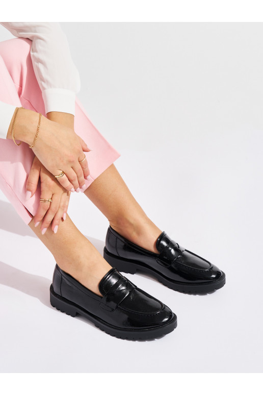 su lako efektu mokasinai juodos spalvos su lako efektu mokasinai juodos spalvos