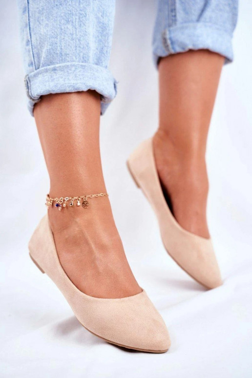 Zomšiniai batai smėlio spalvos