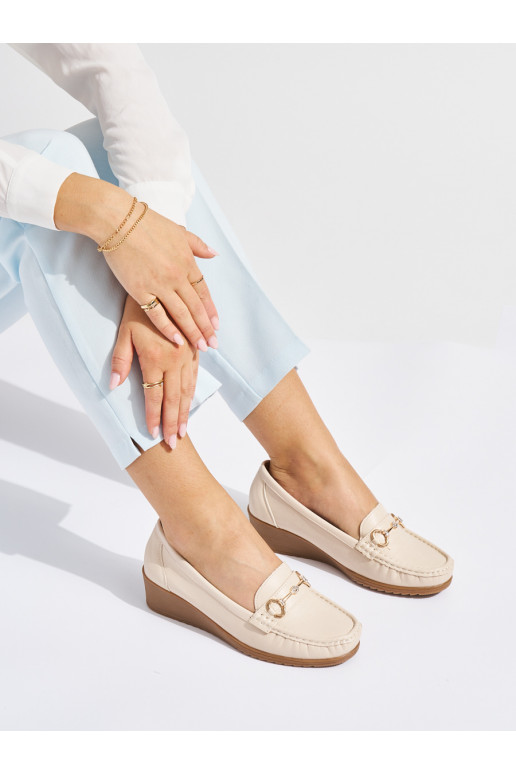 smėlio spalvos  mokasinai  ze m zdobieniem