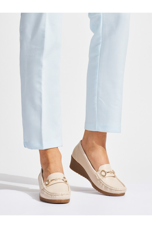 smėlio spalvos  mokasinai  ze m zdobieniem