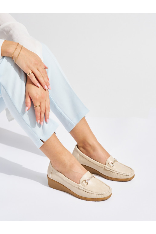 smėlio spalvos  mokasinai  ze m zdobieniem
