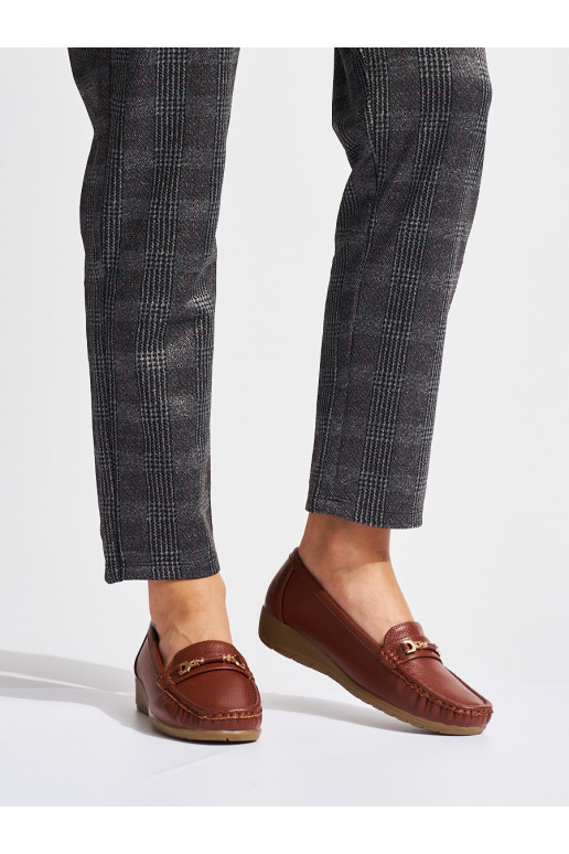 rudos spalvos moteriški mokasinai ze zdobieniem rudos spalvos moteriški mokasinai ze zdobieniem