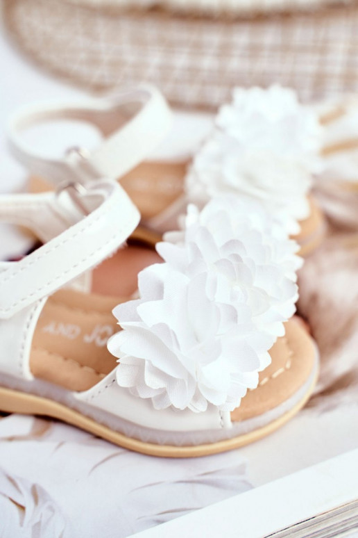 Basutės vaikams su gėlėmis baltos...