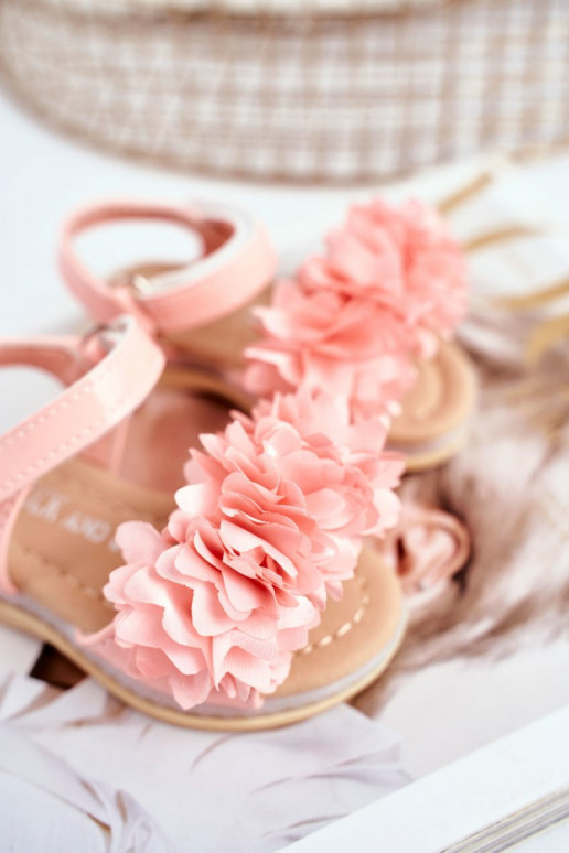 Basutės vaikams su gėlėmis rožinės...