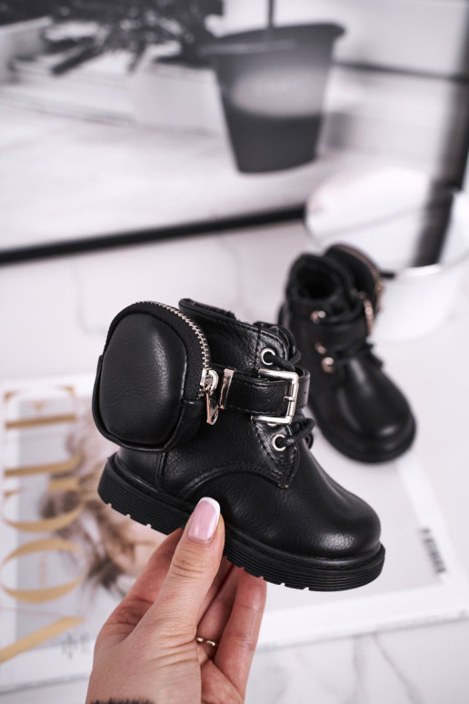 Šilti vaikiški batai juodos spalvos