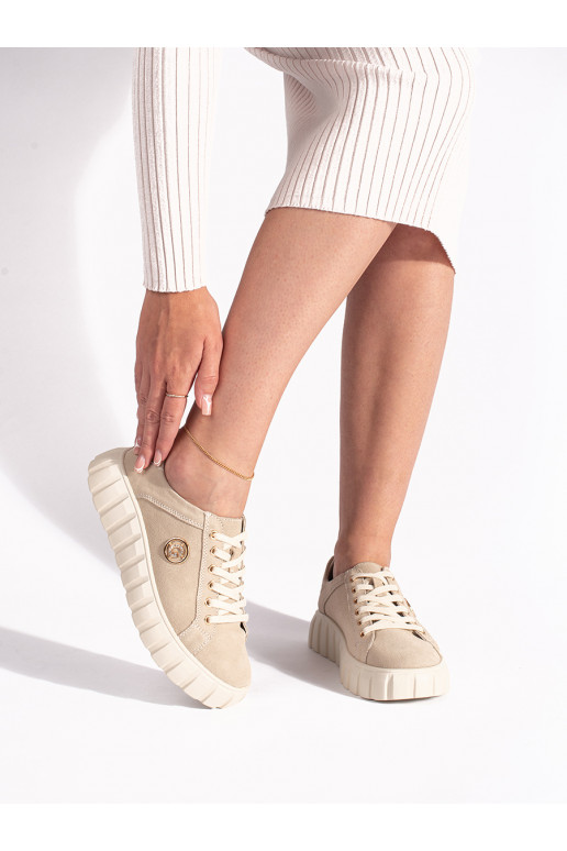 dramblio kaulo spalvos pusbačiai su platforma  iš zomšosj