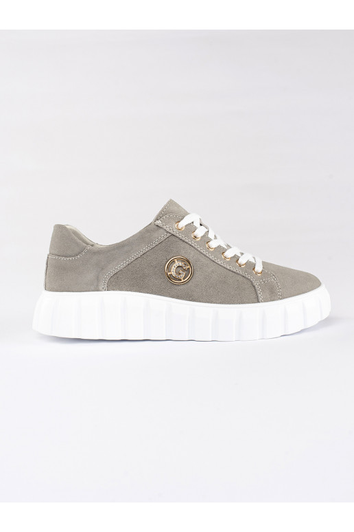 pilkos spalvos pusbačiai su platforma  iš zomšosj