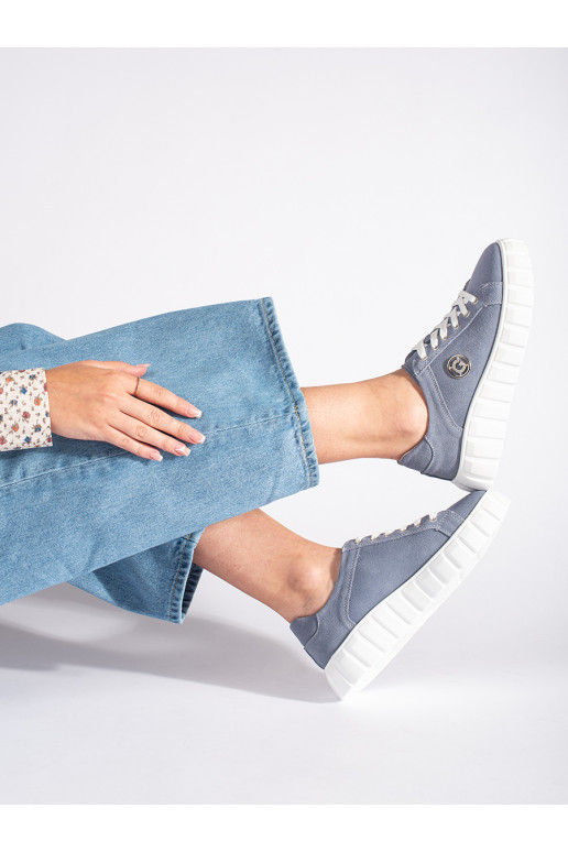 šviesiai mėlynos spalvos pusbačiai su platforma  iš zomšosj