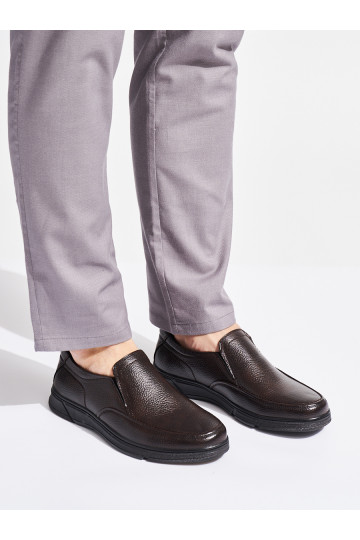 rudos spalvos mokasinai  iš eko odos