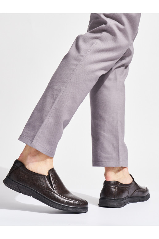 rudos spalvos mokasinai  iš eko odos