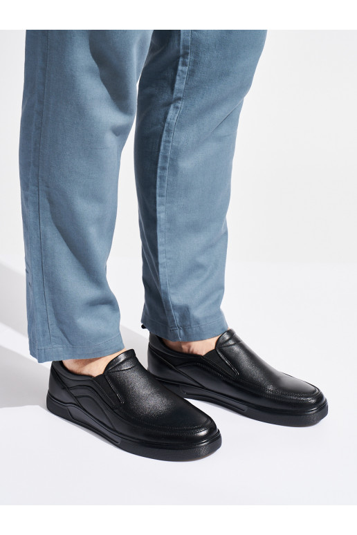 Juodos spalvos mokasinai  iš eko odos