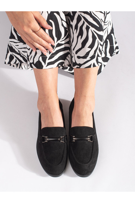 juodos spalvos mokasinai iš zomšos  juodos spalvos mokasinai iš zomšos