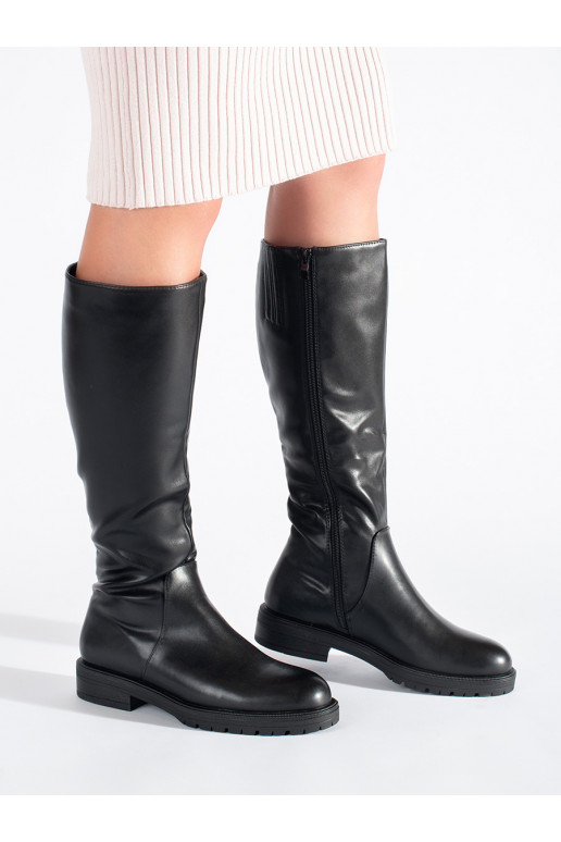 Juodos spalvos ilgaauliai batai Sergio Leone Juodos spalvos ilgaauliai batai Sergio Leone