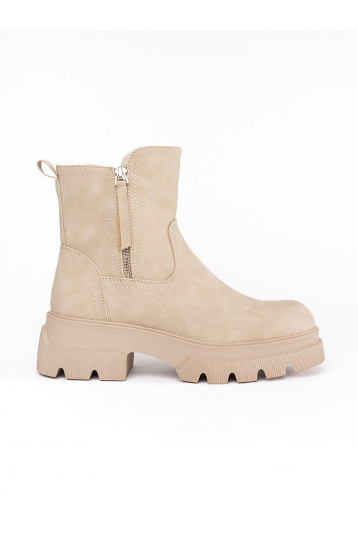 smėlio spalvos moteriški batai su pašiltinimu Sergio Leone