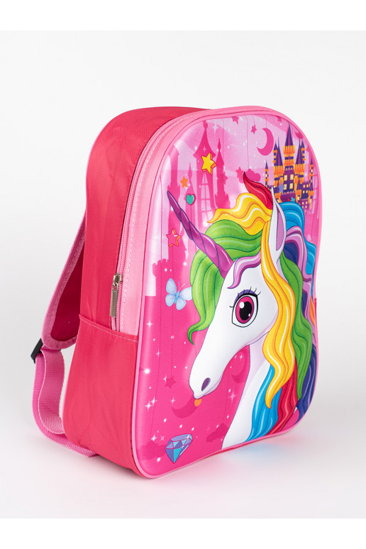 rožinė kuprinė  z jednorożcem