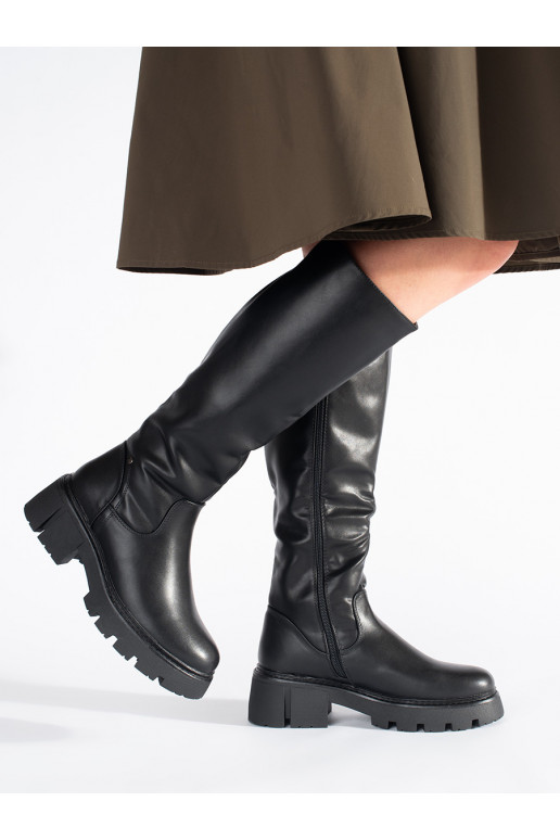 Juodos spalvos moteriški batai SERGIO LEONE Juodos spalvos moteriški batai SERGIO LEONE