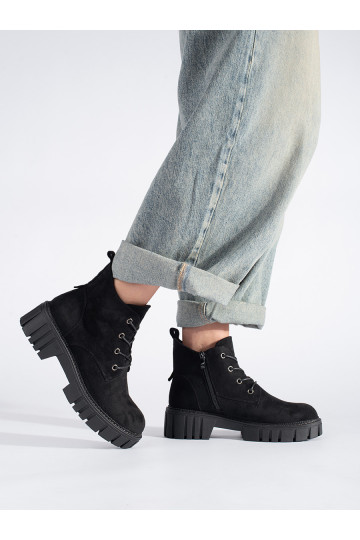 Juodos spalvos  batai iš zomšos Sergio Leone