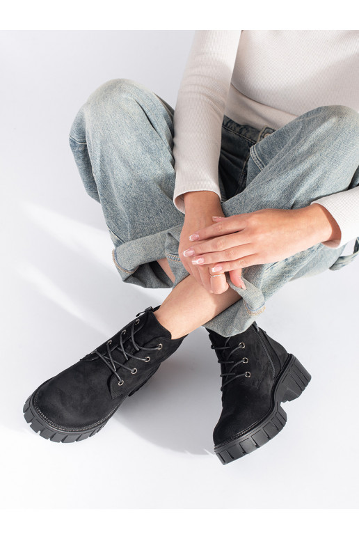 Juodos spalvos  batai iš zomšos Sergio Leone