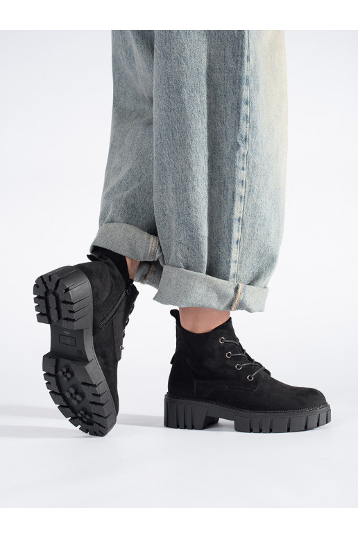 Juodos spalvos  batai iš zomšos Sergio Leone