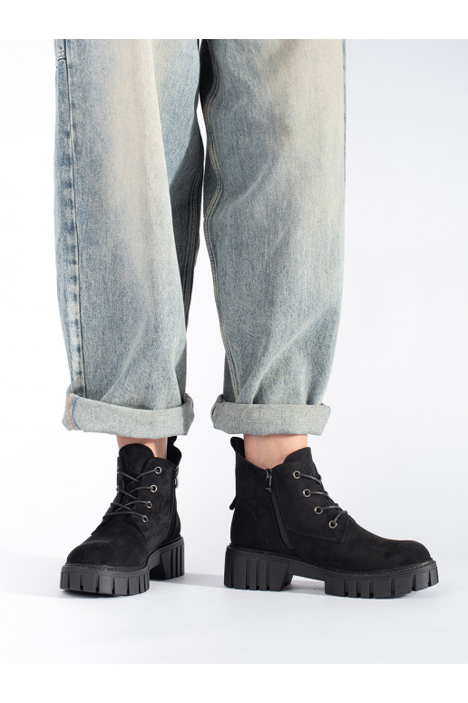 Juodos spalvos  batai iš zomšos Sergio Leone