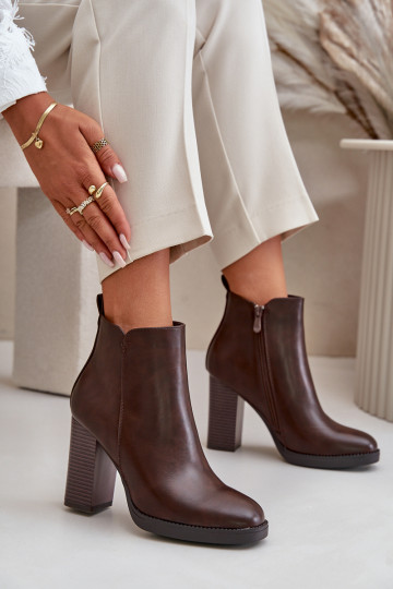 pašiltinti Moteriški aulinukai Eko   tamsiai rudos spalvos Teresine