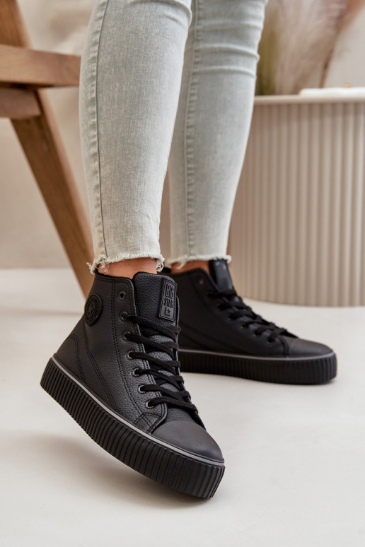  pašiltinti laisvalaikio batai iš eko odos Big Star OO274790 Juodos spalvos