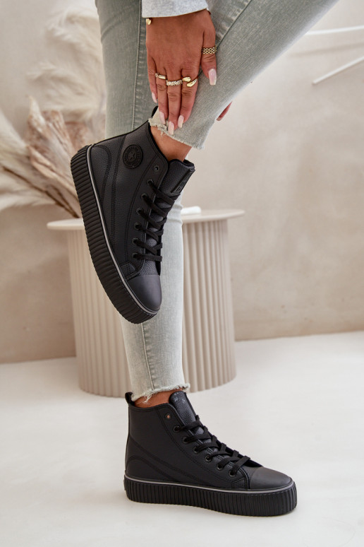  pašiltinti laisvalaikio batai iš eko odos Big Star OO274790 Juodos spalvos