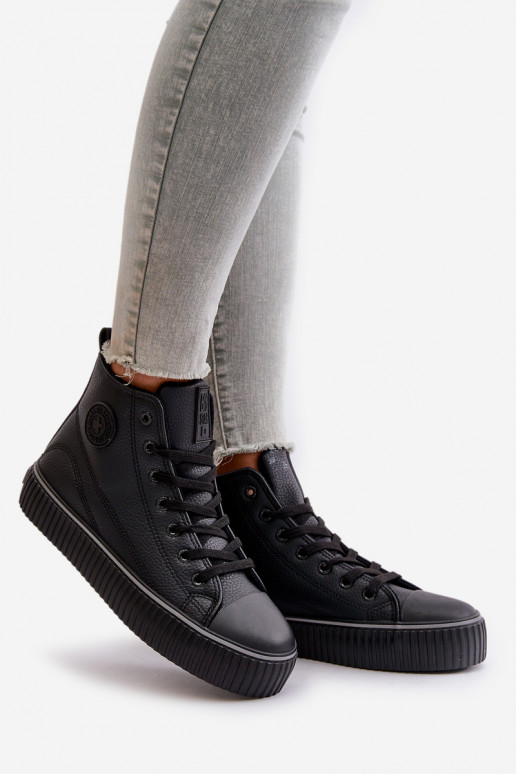  pašiltinti laisvalaikio batai iš eko odos Big Star OO274790 Juodos spalvos