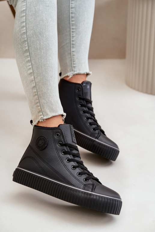  pašiltinti laisvalaikio batai iš eko odos Big Star OO274790 Juodos spalvos