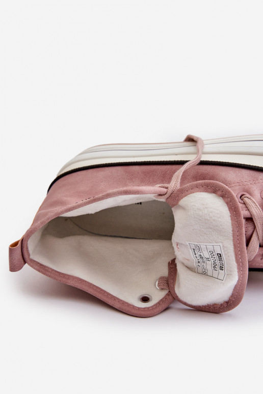 pašiltinti Laisvalaikio bateliai su platforma Eko   Big Star OO274068 rožinės spalvos